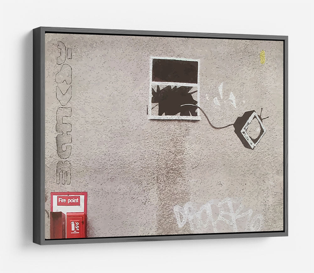 Banksy TV Through Window HD Metal Print - Canvas Art Rocks - 9