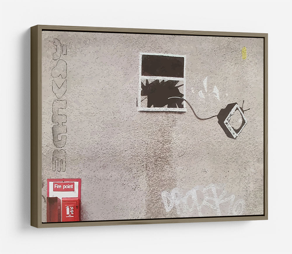 Banksy TV Through Window HD Metal Print - Canvas Art Rocks - 10