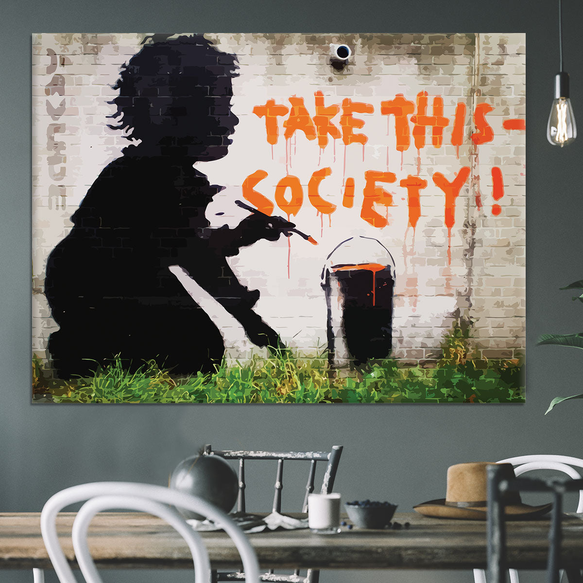 Banksy Take This Society Canvas Print or Poster - Canvas Art Rocks - 3