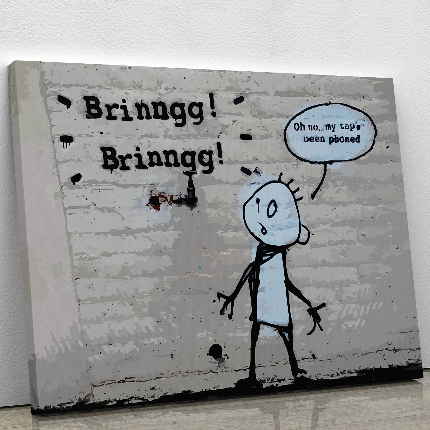 Banksy Tap Phoned Canvas Print or Poster