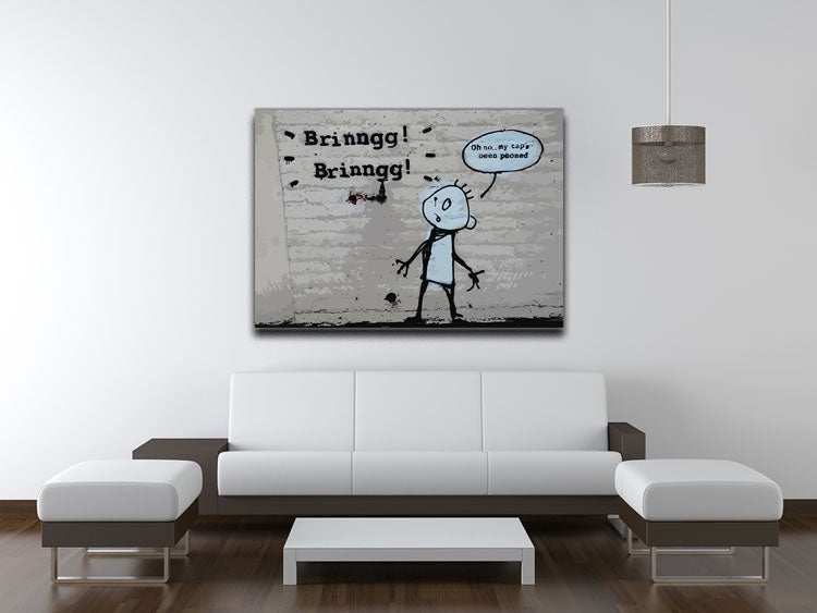 Banksy Tap Phoned Canvas Print or Poster - Canvas Art Rocks - 4