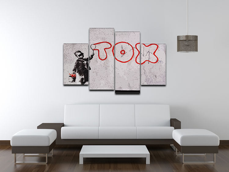 Banksy Tax 4 Split Panel Canvas - Canvas Art Rocks - 3