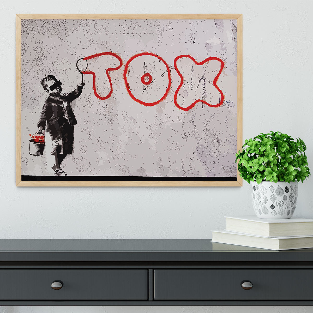 Banksy Tax Framed Print - Canvas Art Rocks - 4