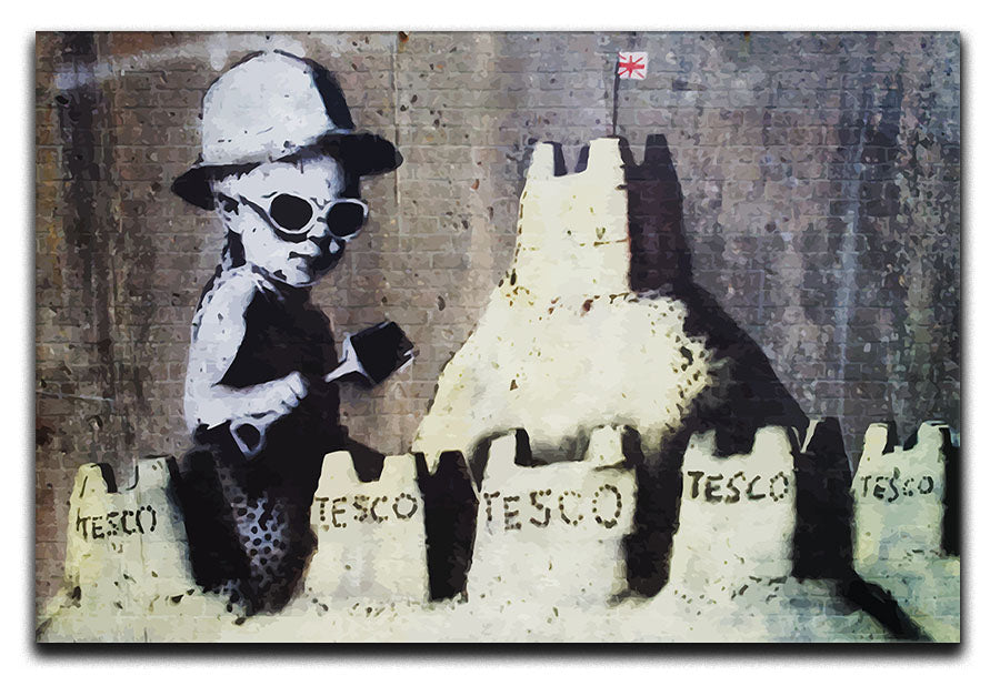 Banksy Tesco Sandcastle Canvas Print or Poster - Canvas Art Rocks - 1