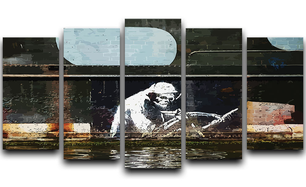 Banksy The Grim Reaper Bristol 5 Split Panel Canvas - Canvas Art Rocks - 1