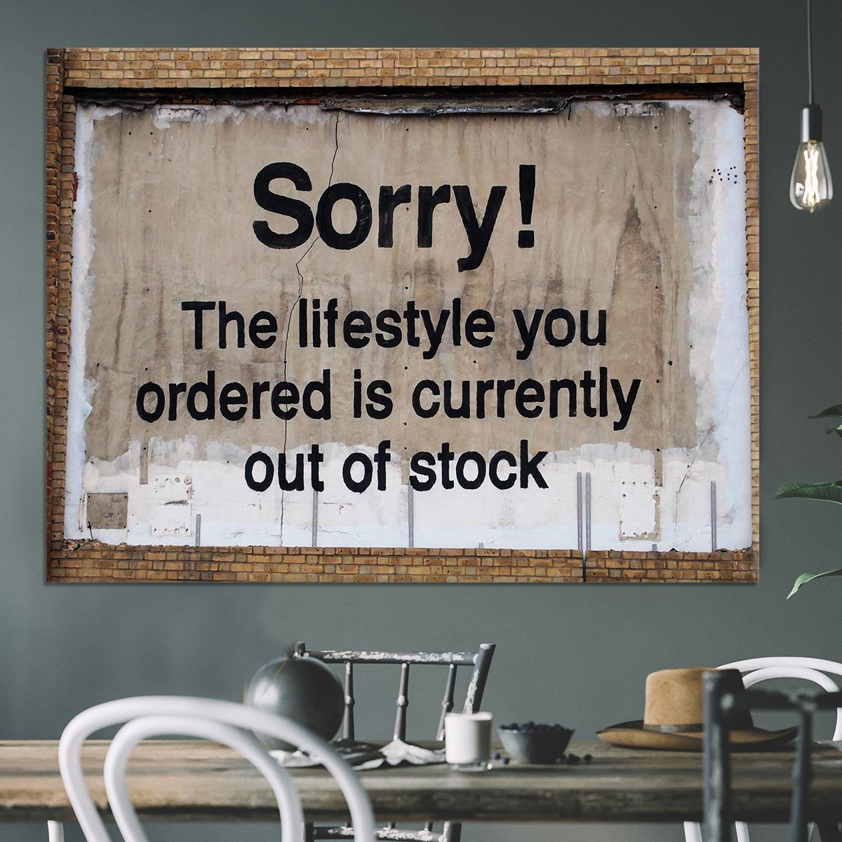 Banksy The Lifestyle You Ordered Canvas Print or Poster