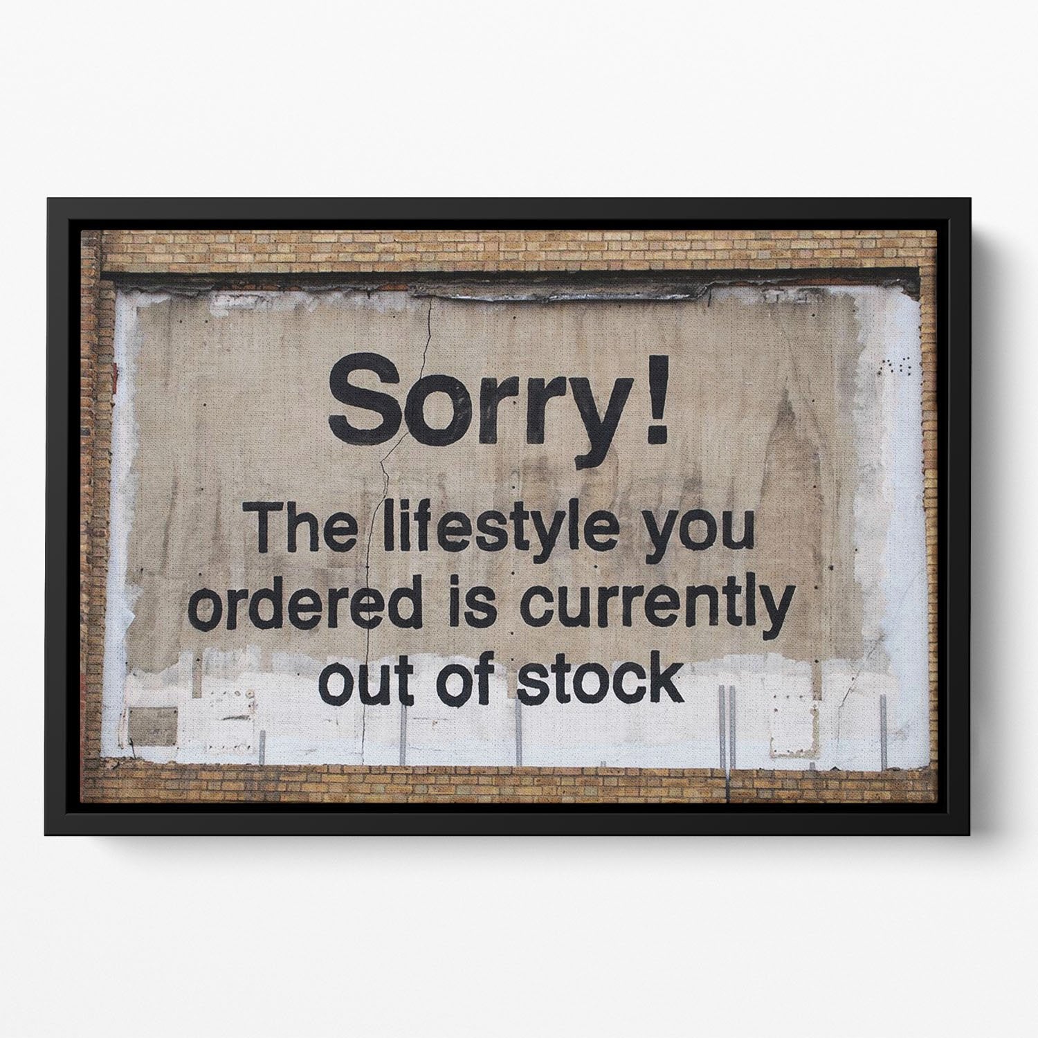 Banksy The Lifestyle You Ordered Floating Framed Canvas