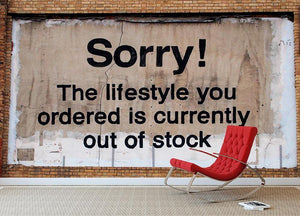 Banksy The Lifestyle You Ordered Wall Mural Wallpaper - Canvas Art Rocks - 2