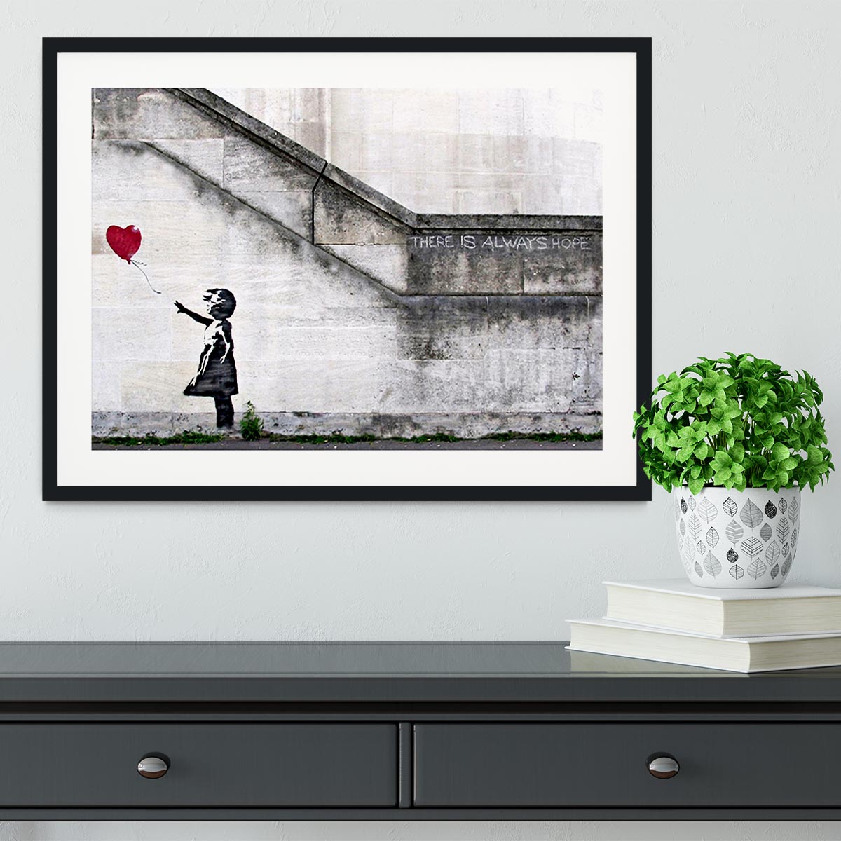 Banksy There is Always Hope Framed Print - Canvas Art Rocks - 1