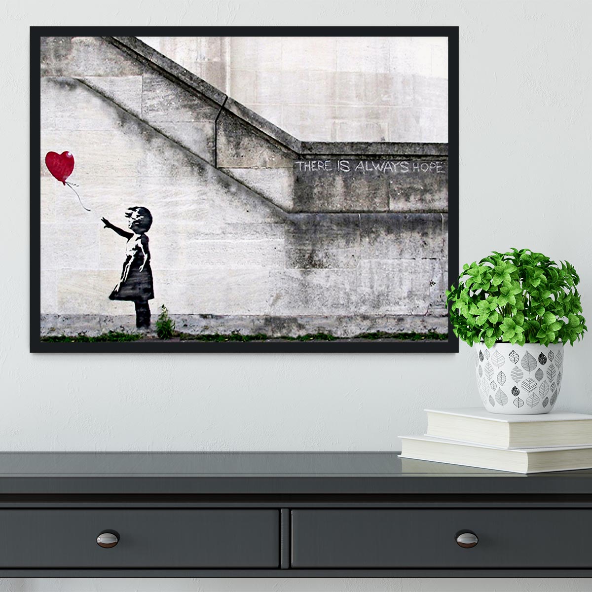 Banksy There is Always Hope Framed Print - Canvas Art Rocks - 2