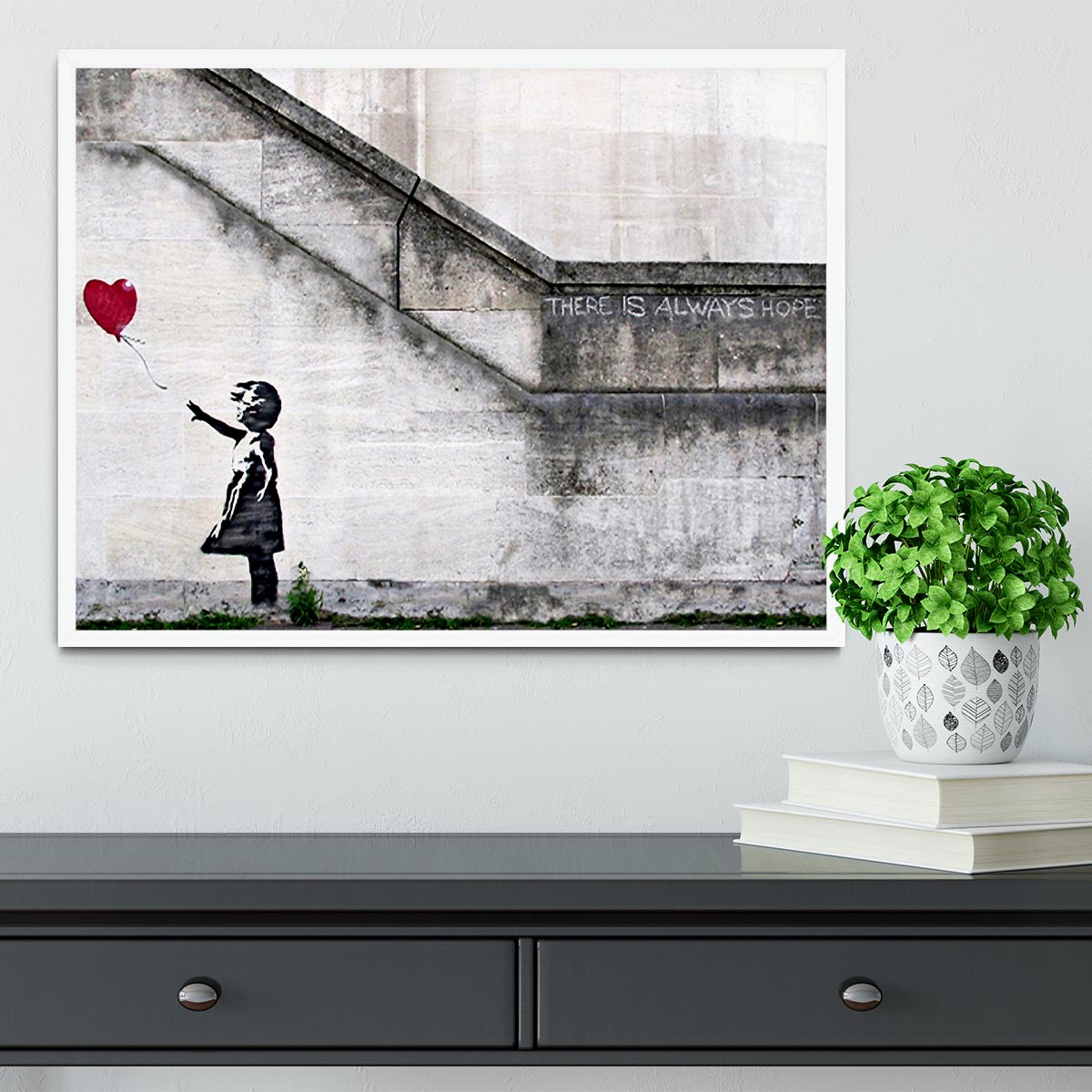 Banksy There is Always Hope Framed Print - Canvas Art Rocks -6