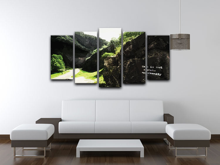 Banksy This is not a Photo Opportunity Cheddar Gorge Somerset 5 Split Panel Canvas - Canvas Art Rocks - 3