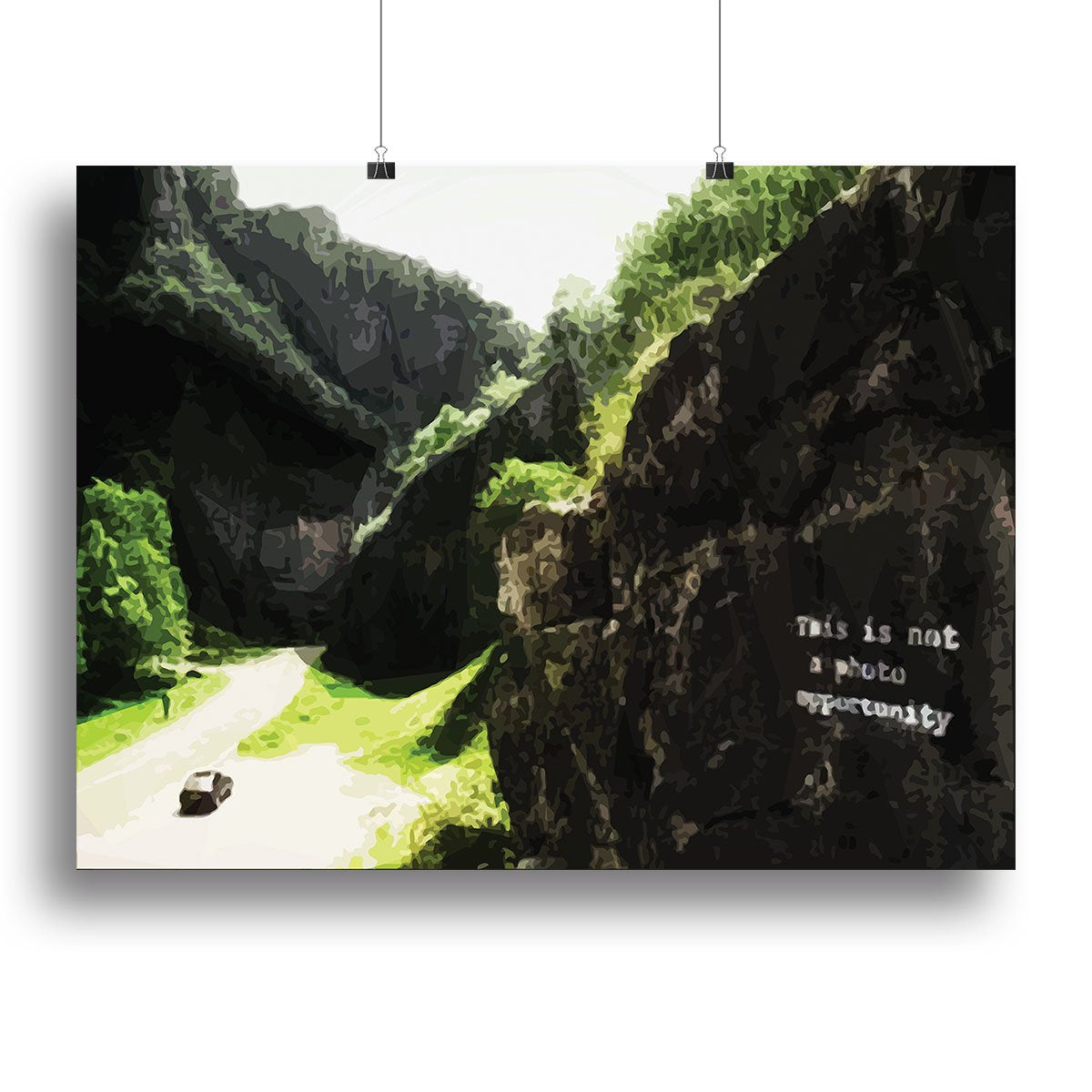 Banksy This is not a Photo Opportunity Cheddar Gorge Somerset Canvas Print or Poster