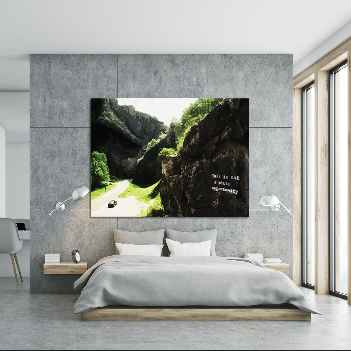 Banksy This is not a Photo Opportunity Cheddar Gorge Somerset Canvas Print or Poster