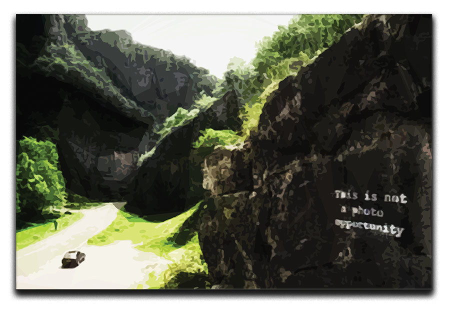 Banksy This is not a Photo Opportunity Cheddar Gorge Somerset Canvas Print or Poster - Canvas Art Rocks - 1