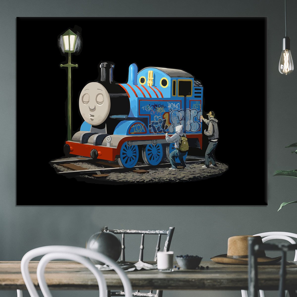 Banksy Thomas the Tank Engine Canvas Print or Poster