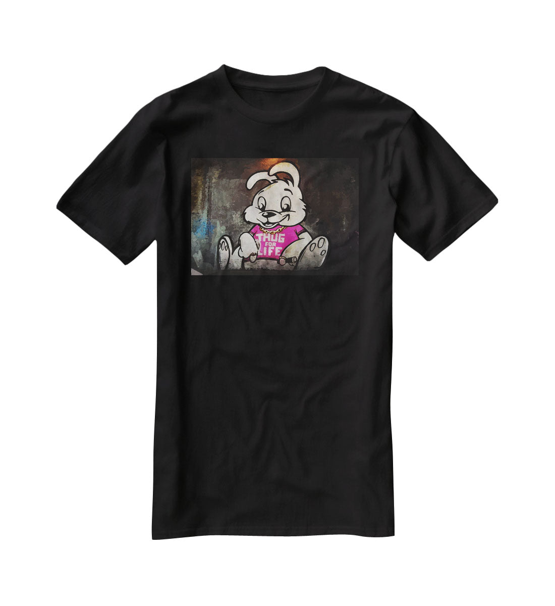Banksy Thug For Life Bunny T-Shirt - Canvas Art Rocks - 1