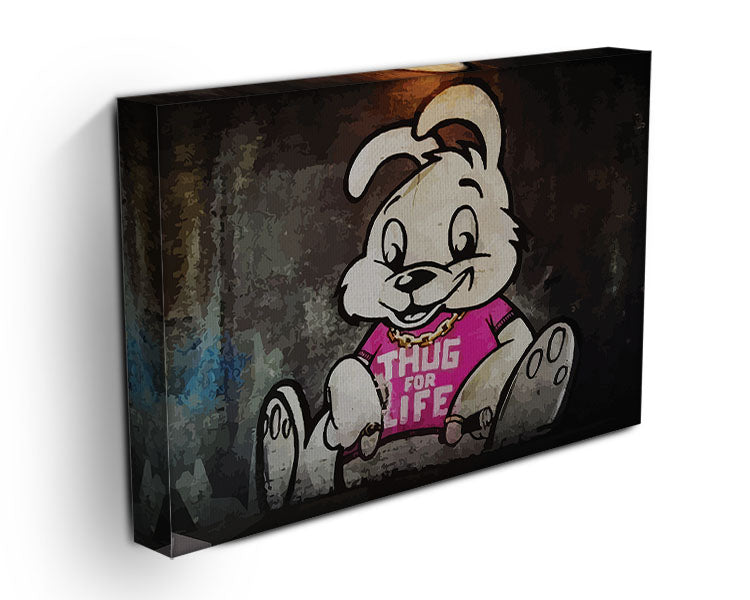 Banksy Thug For Life Bunny Canvas Print or Poster - Canvas Art Rocks - 3