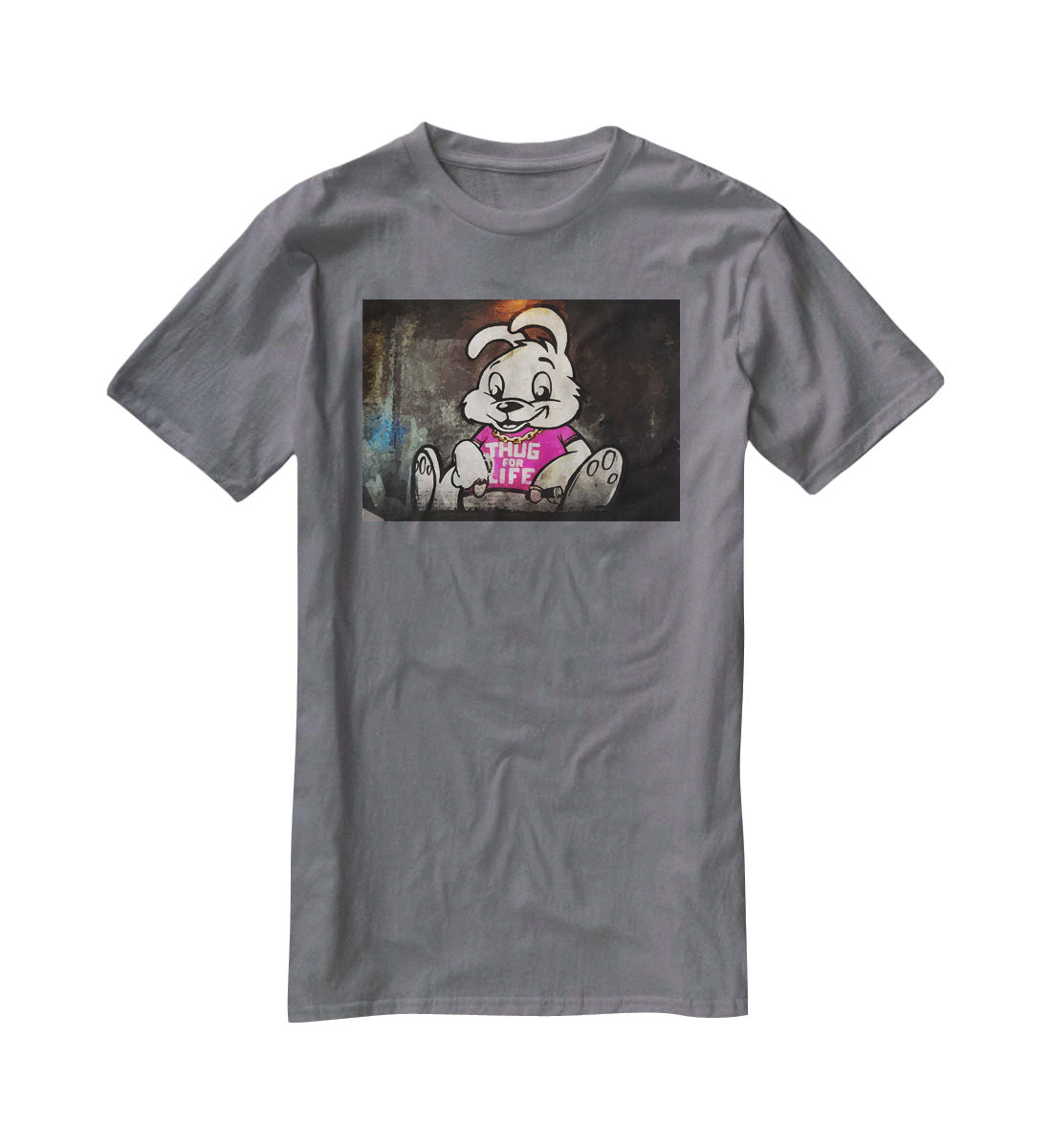 Banksy Thug For Life Bunny T-Shirt - Canvas Art Rocks - 3