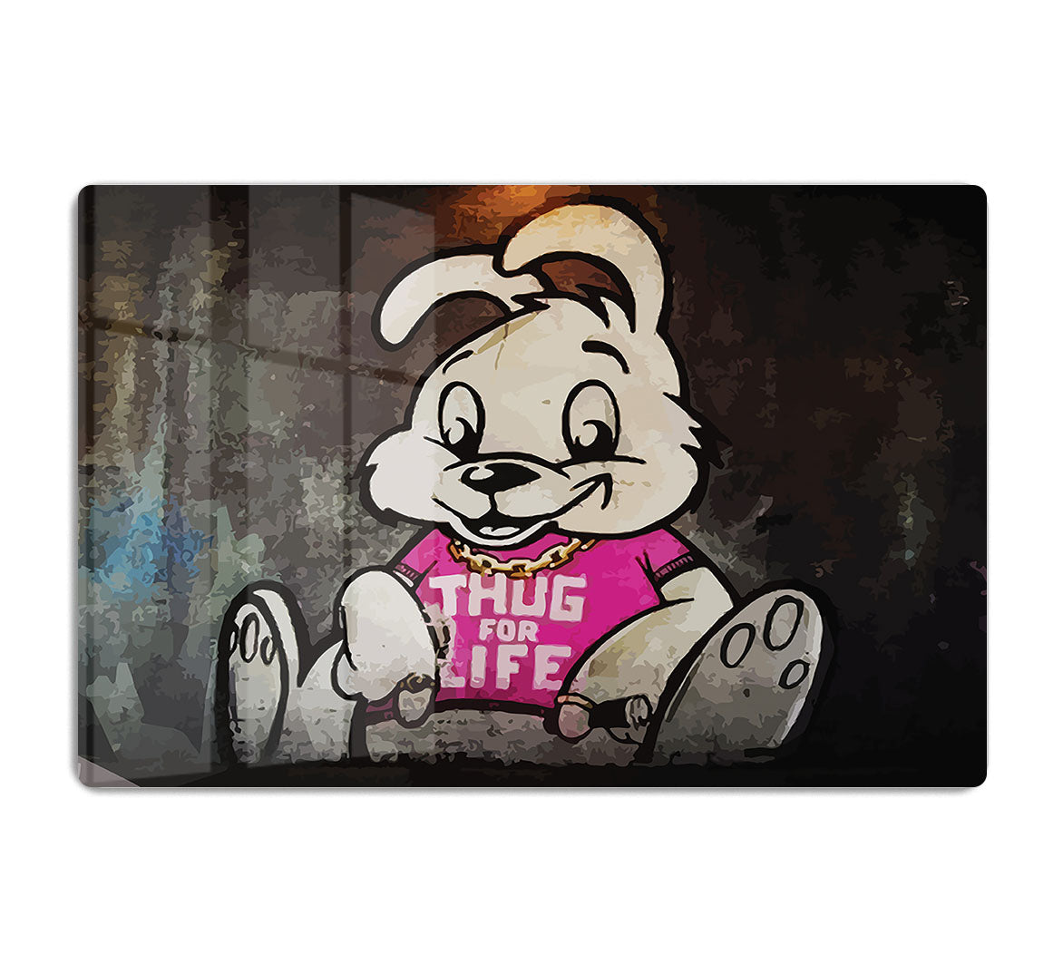 Banksy Thug For Life Bunny HD Metal Print - Canvas Art Rocks - 1