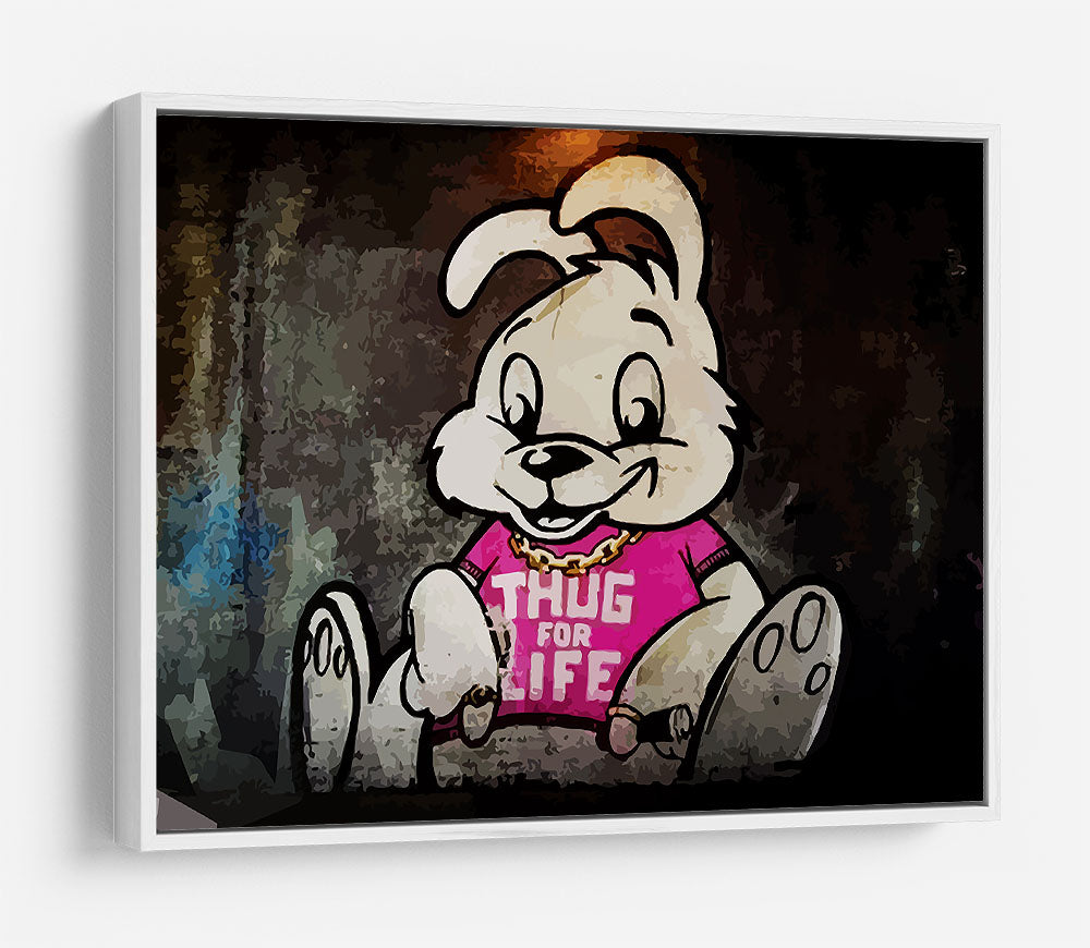 Banksy Thug For Life Bunny HD Metal Print - Canvas Art Rocks - 7