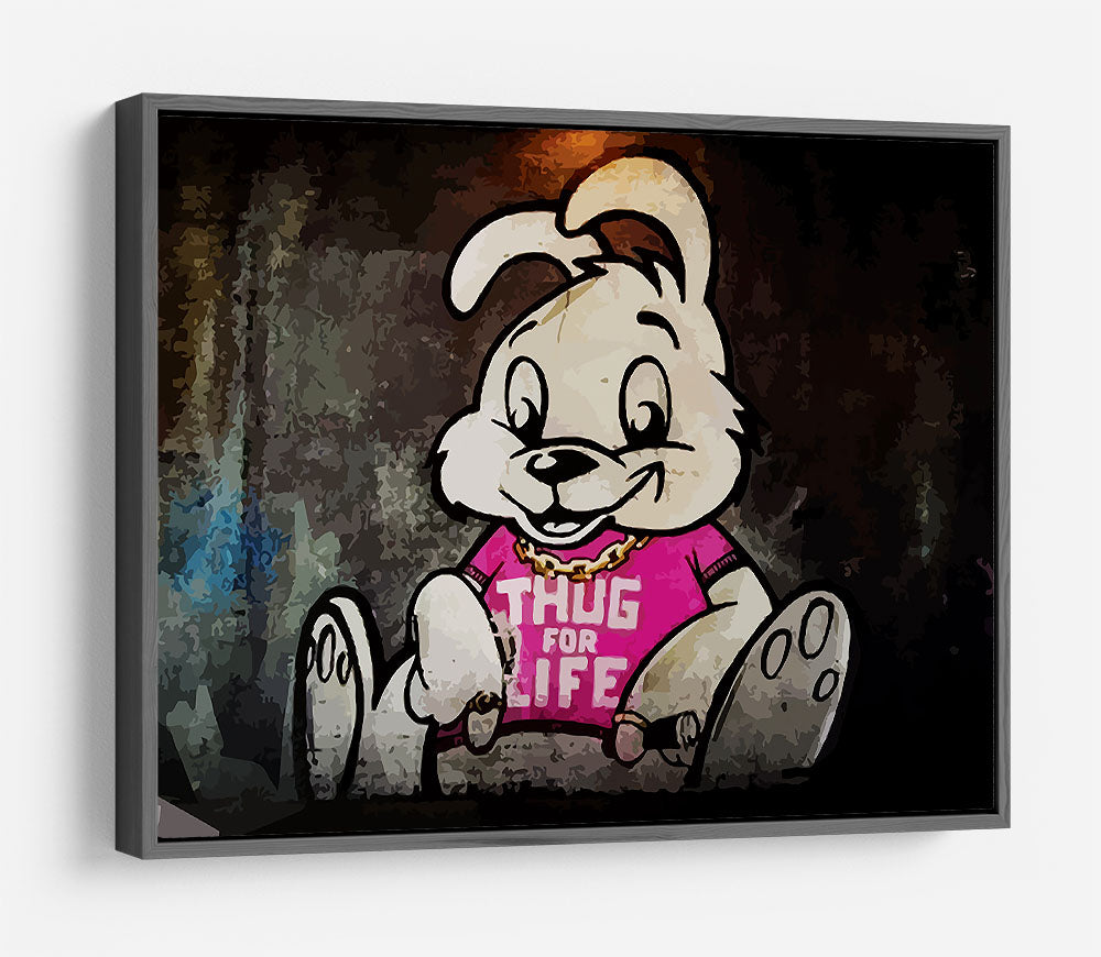 Banksy Thug For Life Bunny HD Metal Print - Canvas Art Rocks - 9