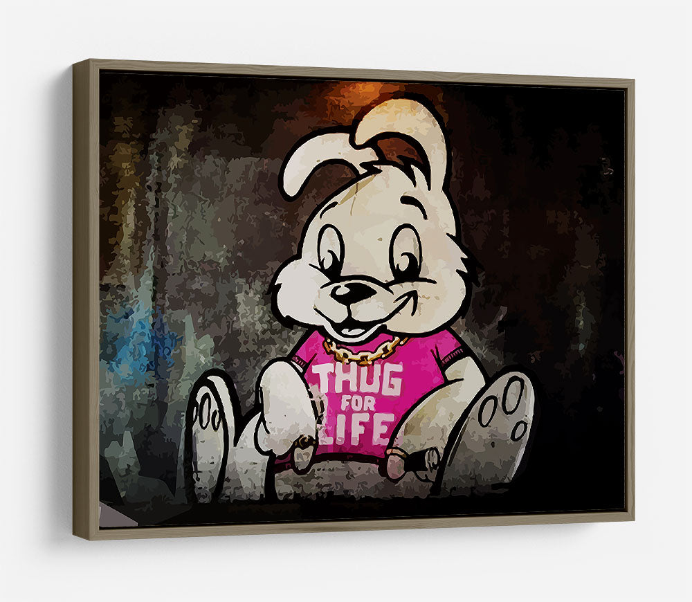 Banksy Thug For Life Bunny HD Metal Print - Canvas Art Rocks - 10