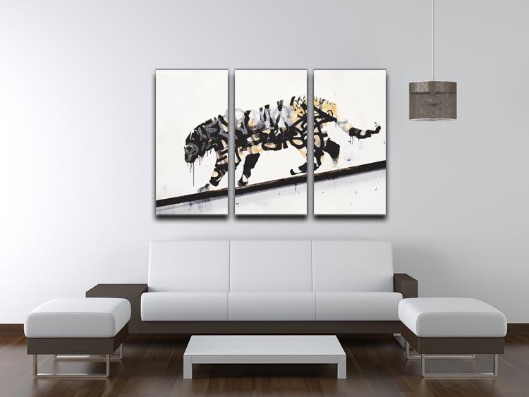 Banksy Tiger 3 Split Panel Canvas Print - Canvas Art Rocks - 3