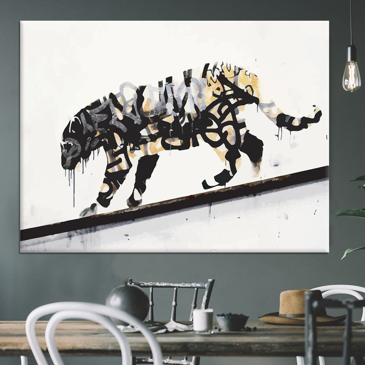 Banksy Tiger Canvas Print or Poster