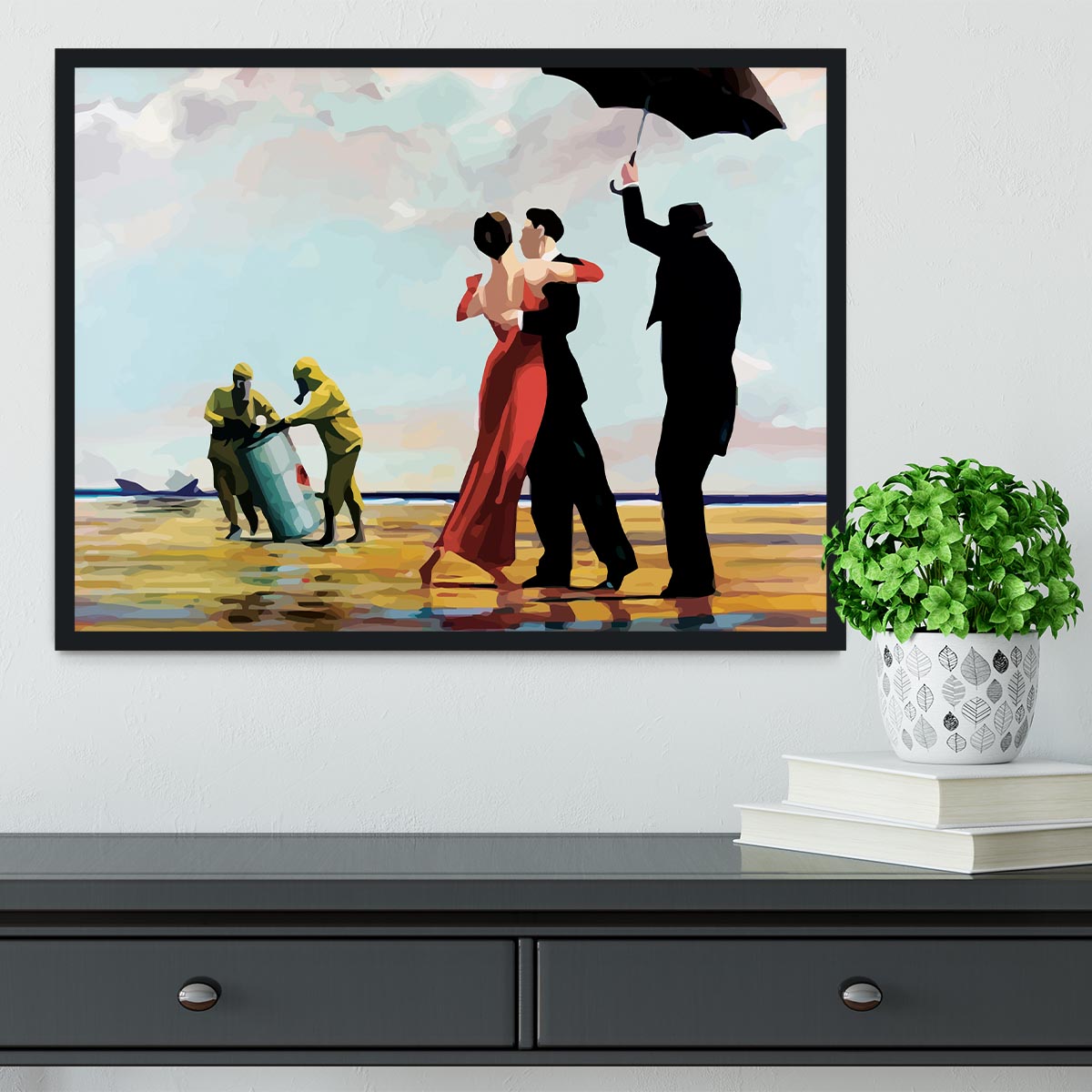 Banksy Toxic Beach Framed Print - Canvas Art Rocks - 2