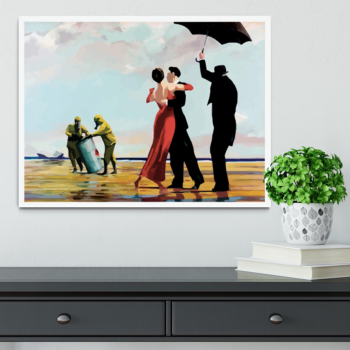 Banksy Toxic Beach Framed Print - Canvas Art Rocks -6