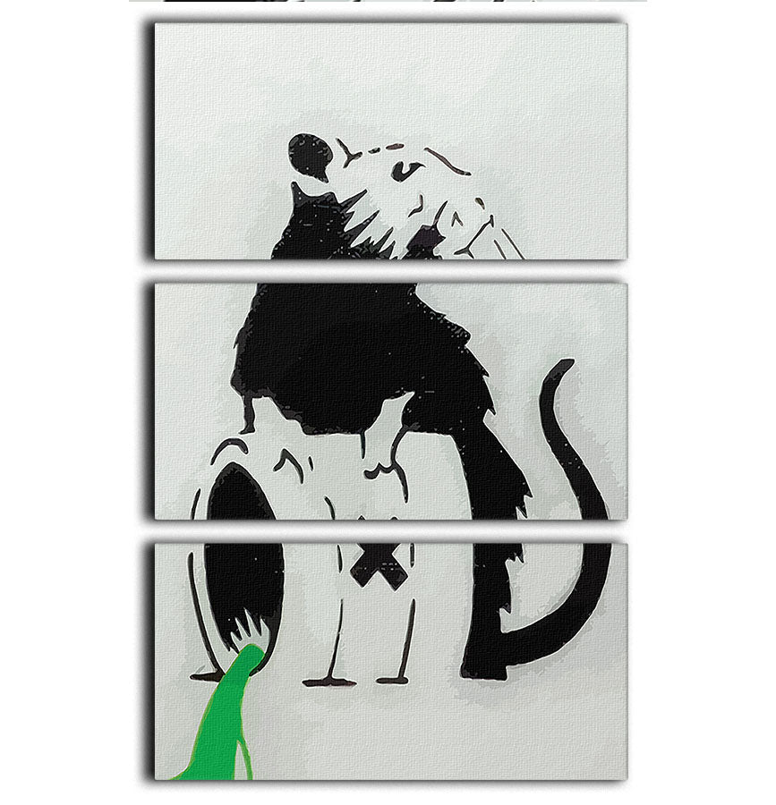 Banksy Toxic Rat 3 Split Panel Canvas Print - Canvas Art Rocks - 1