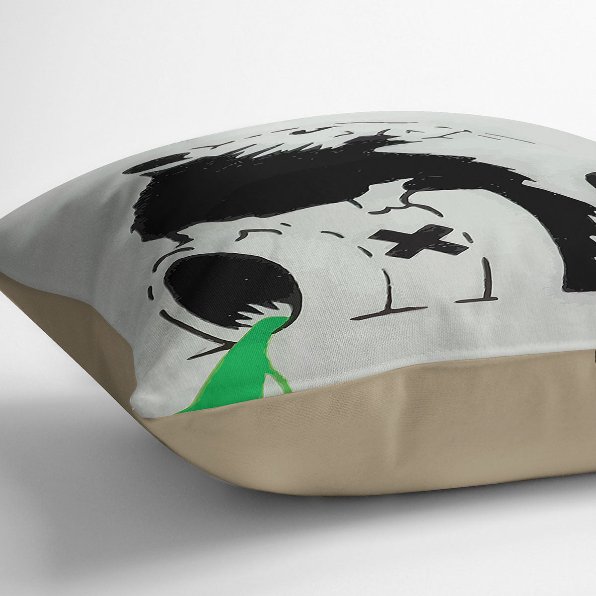 Banksy Toxic Rat Cushion - Canvas Art Rocks - 2