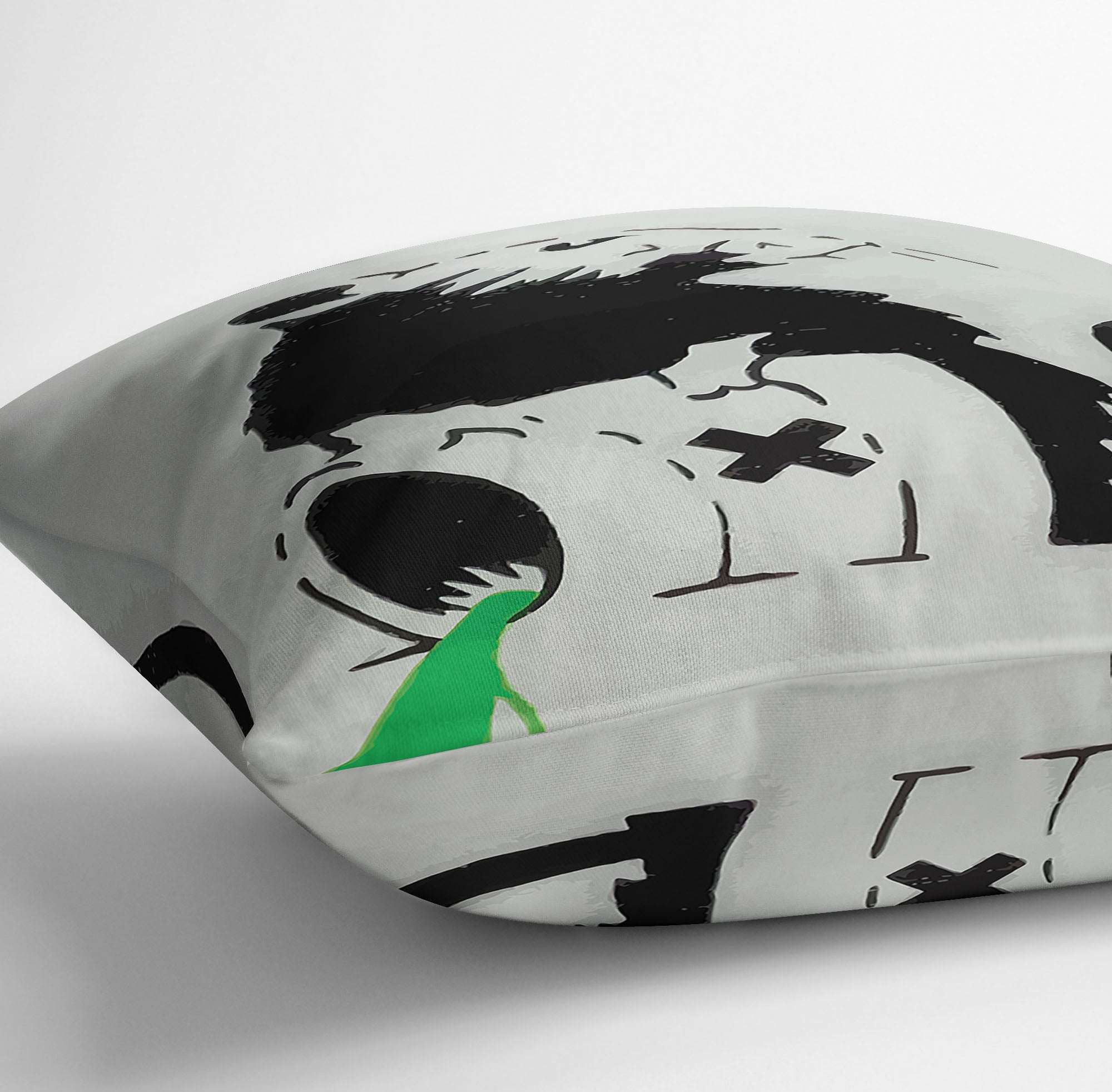 Banksy Toxic Rat Cushion - Canvas Art Rocks - 3
