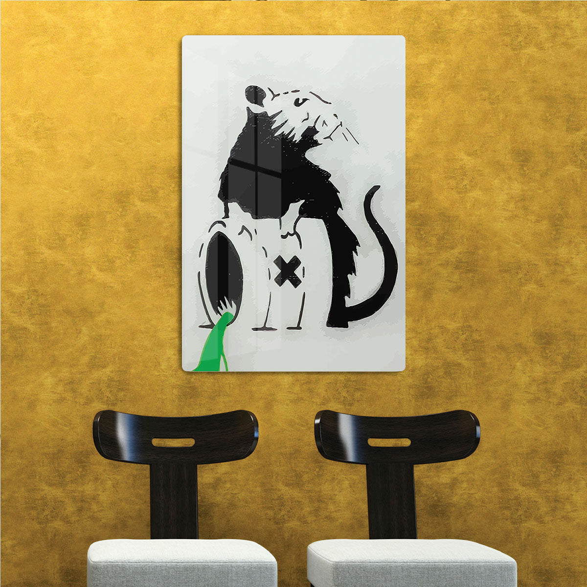 Banksy Toxic Rat HD Metal Print - Canvas Art Rocks - 2
