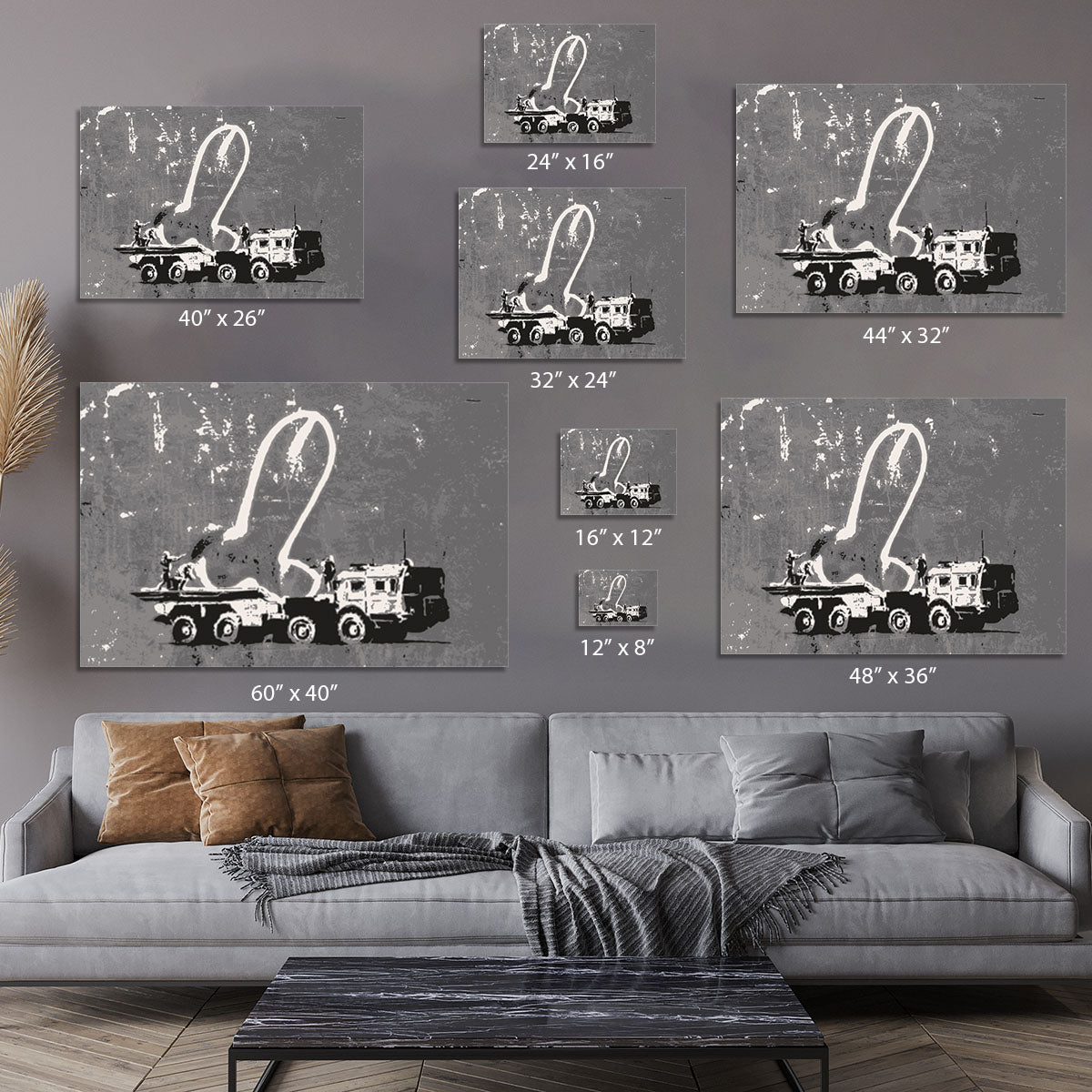 Banksy Ukraine Penis Missile Canvas Print or Poster - Canvas Art Rocks - 7