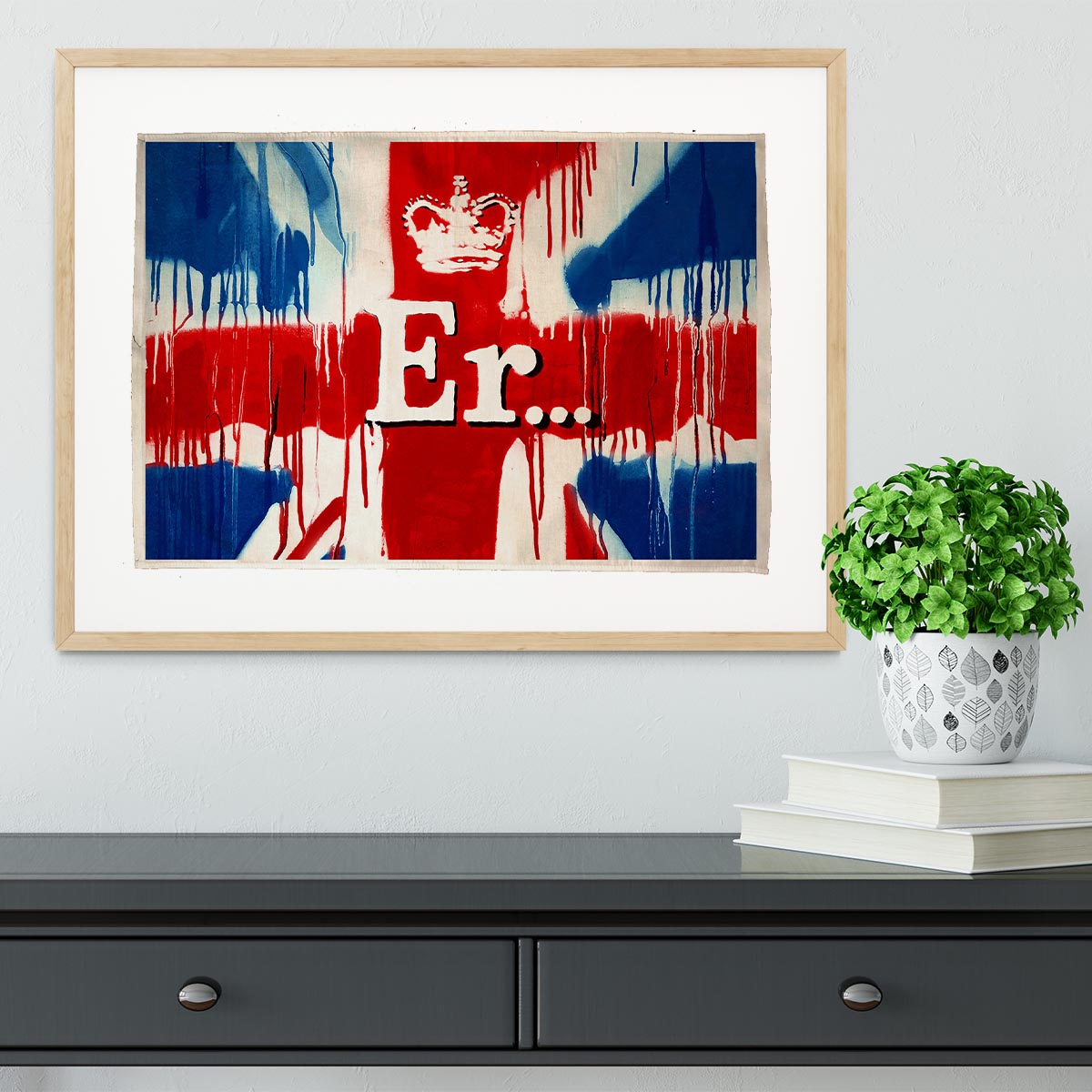 Banksy Union Jack ER Framed Print