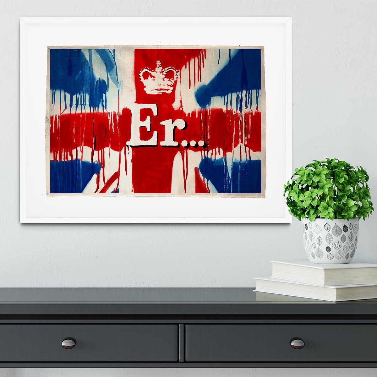 Banksy Union Jack ER Framed Print