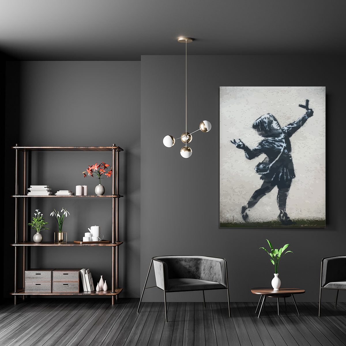 Banksy Valentines Day Marsh Lane Canvas Print or Poster - Canvas Art Rocks - 5