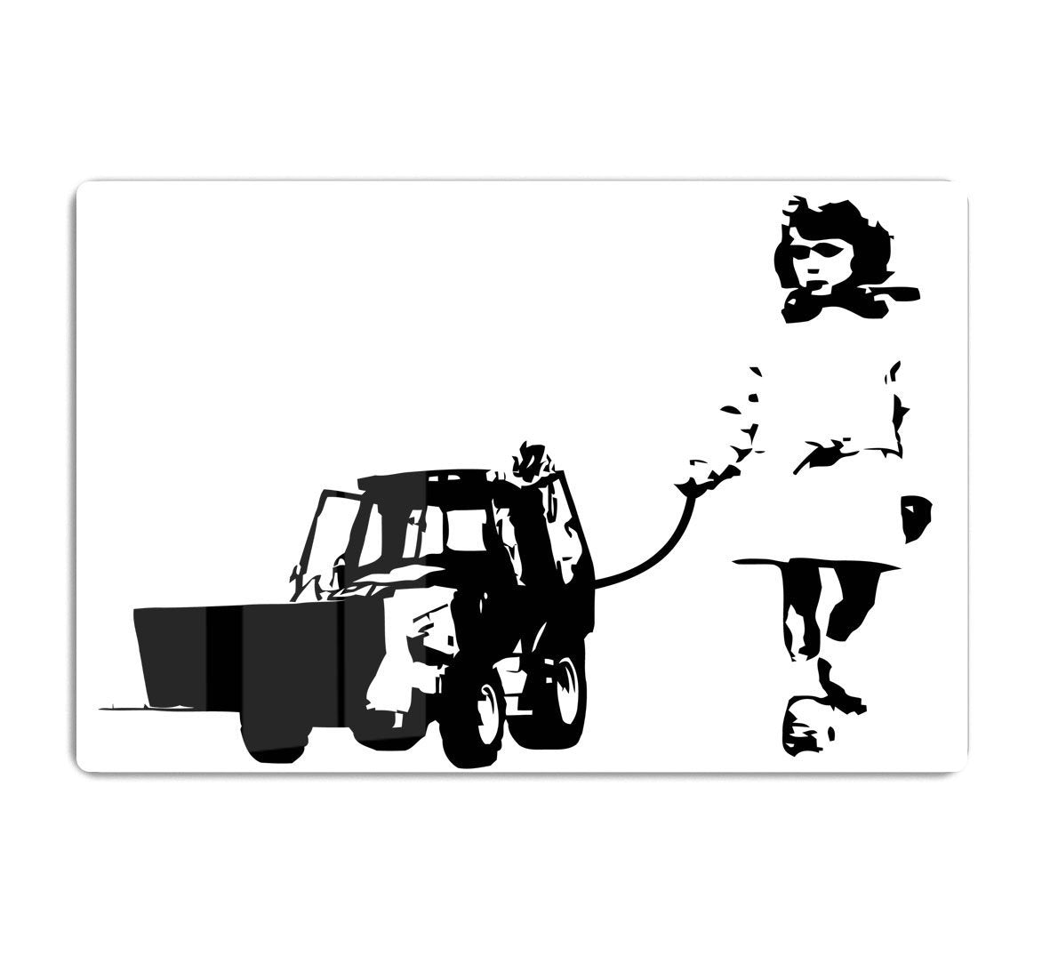 Banksy Walking The Cat HD Metal Print