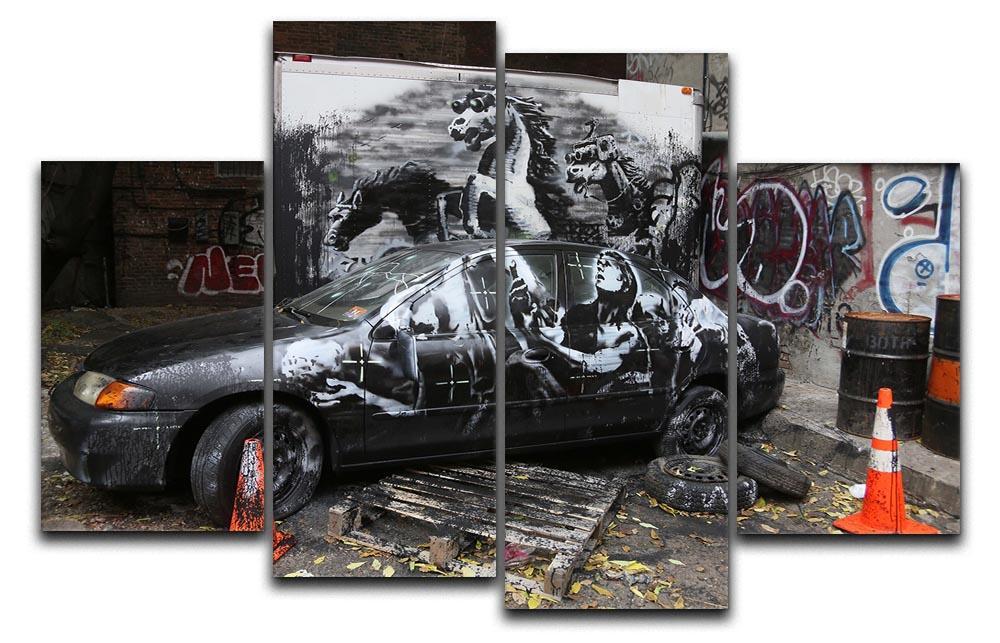 Banksy War Horse 4 Split Panel Canvas  - Canvas Art Rocks - 1