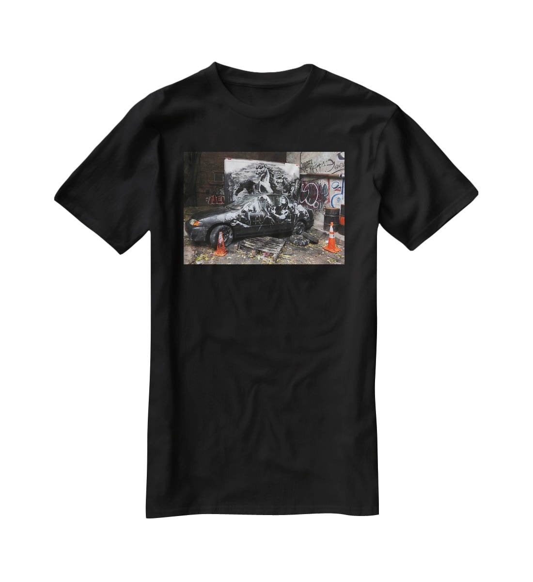 Banksy War Horse T-Shirt - Canvas Art Rocks - 1
