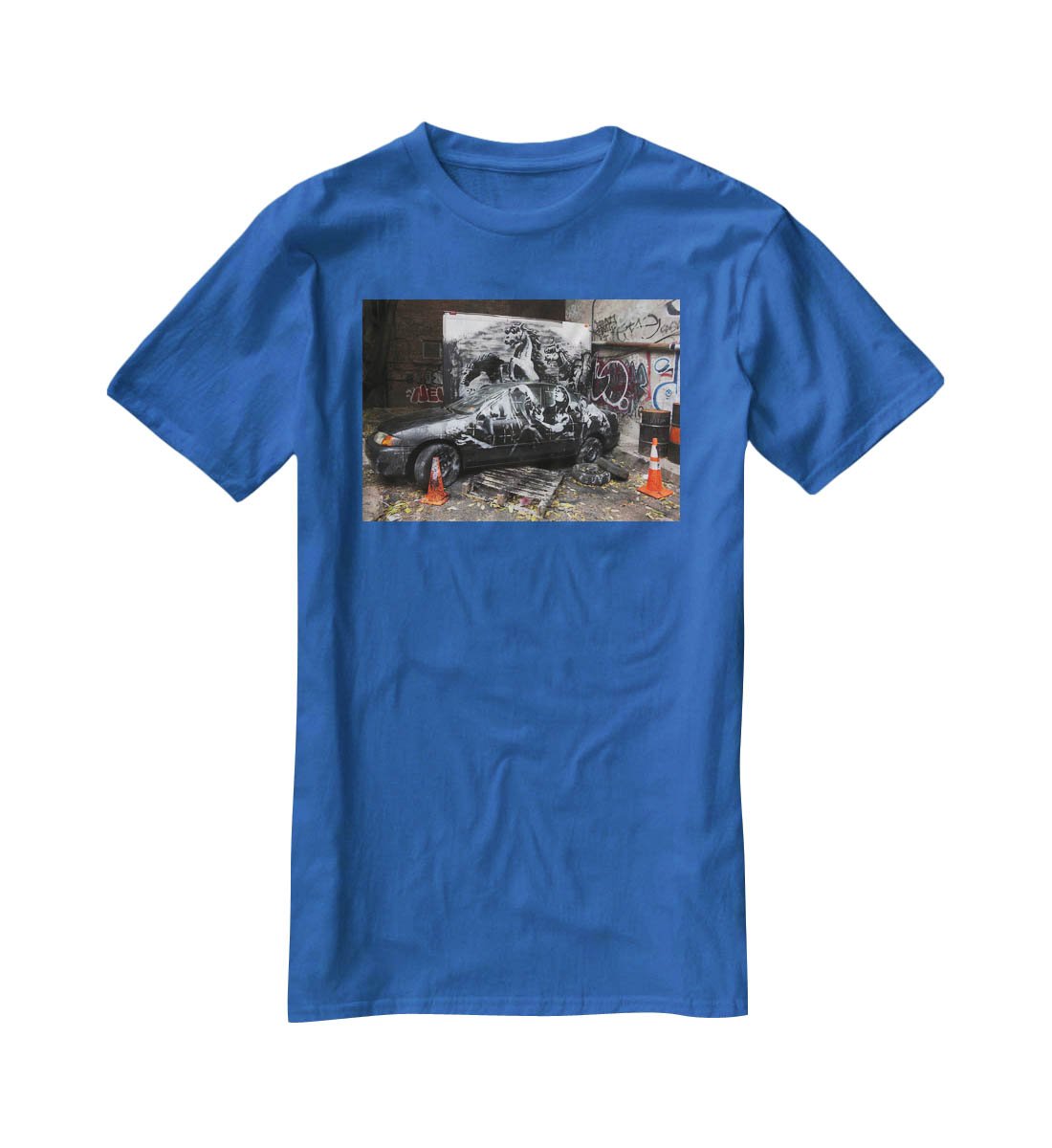 Banksy War Horse T-Shirt - Canvas Art Rocks - 2