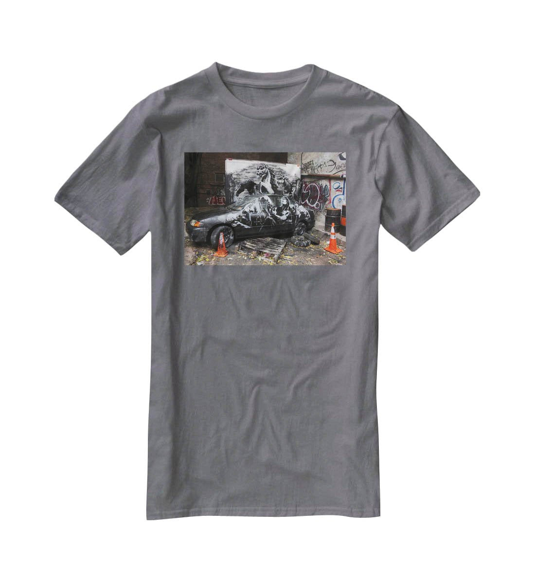 Banksy War Horse T-Shirt - Canvas Art Rocks - 3