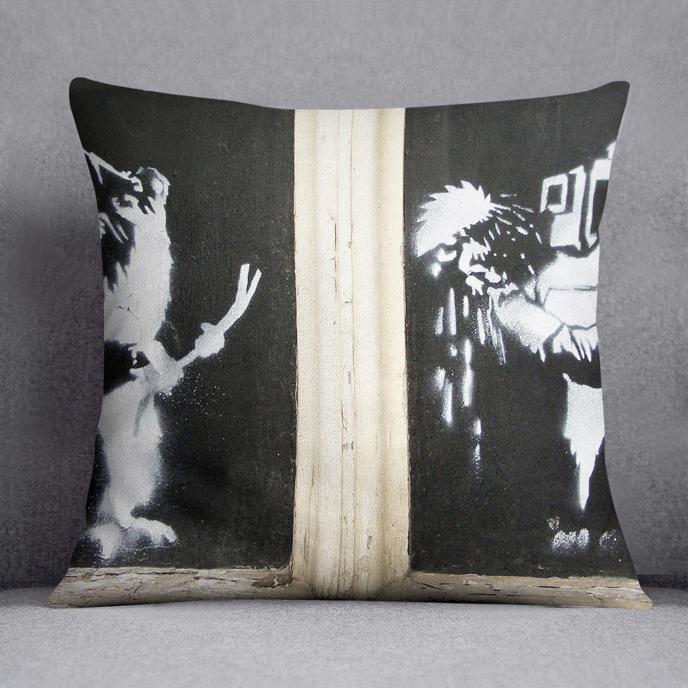 Banksy Welding Rats Cushion