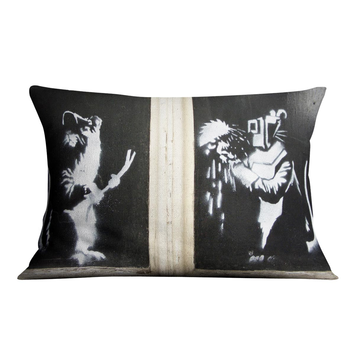 Banksy Welding Rats Cushion