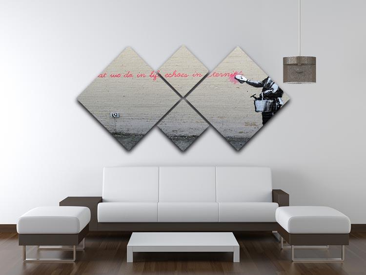 Banksy What We Do In Life 4 Square Multi Panel Canvas - Canvas Art Rocks - 3