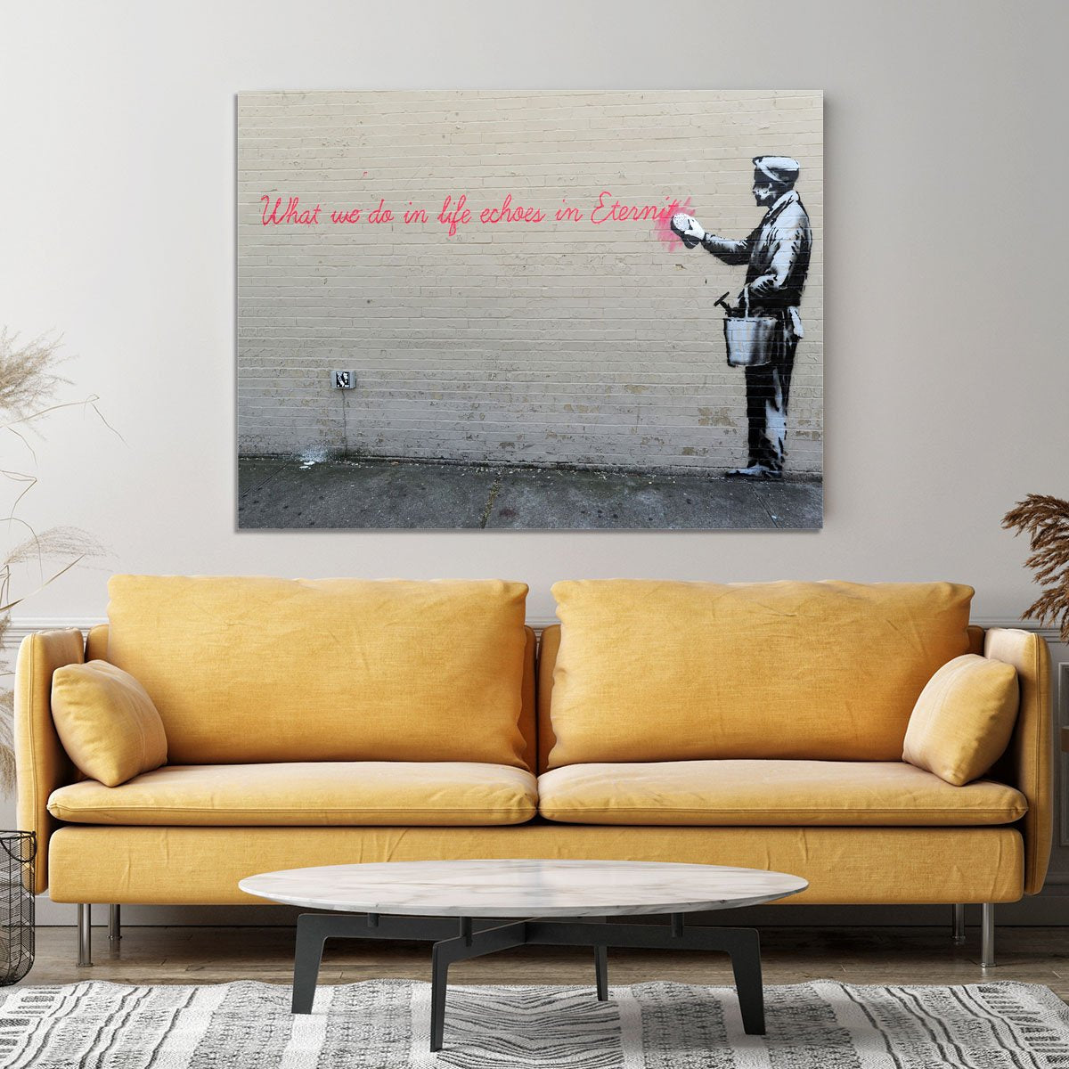 Banksy What We Do In Life Canvas Print or Poster