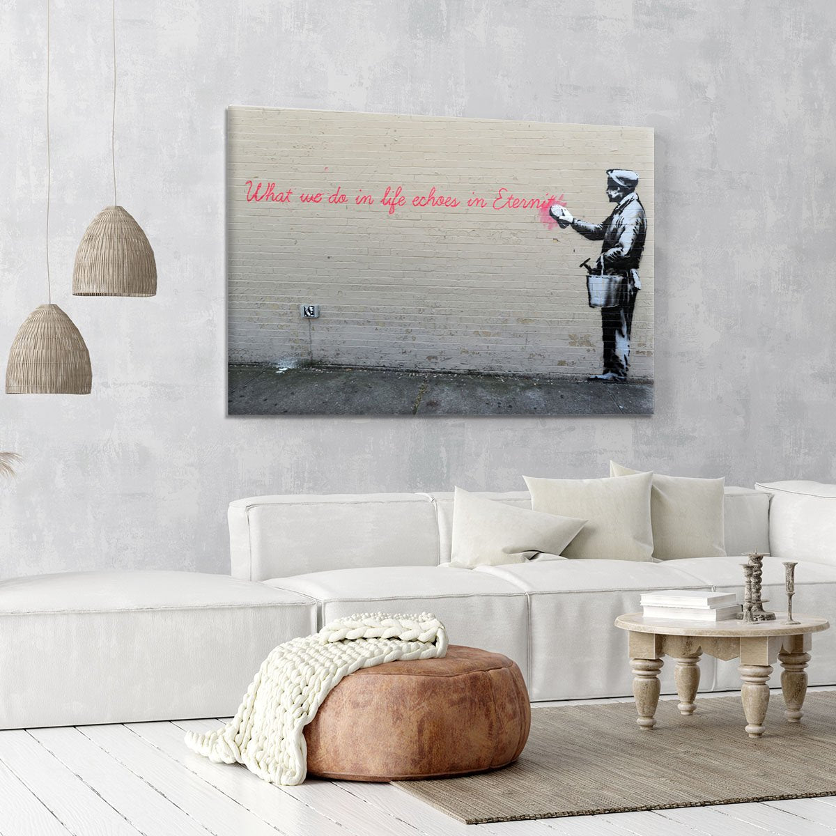 Banksy What We Do In Life Canvas Print or Poster