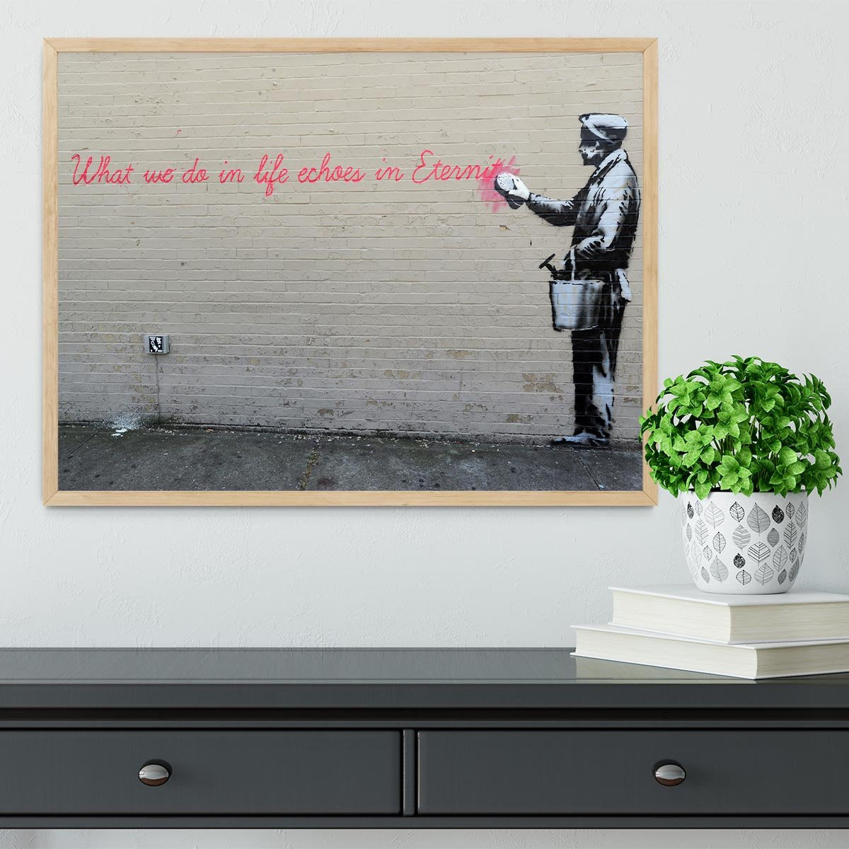 Banksy What We Do In Life Framed Print - Canvas Art Rocks - 4